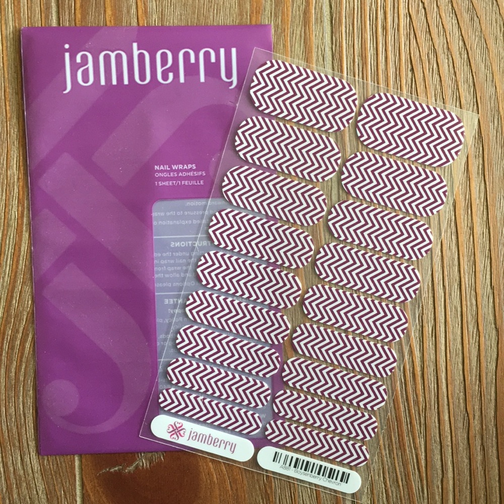 Jamberry Nail Wraps Boysenberry Chevron